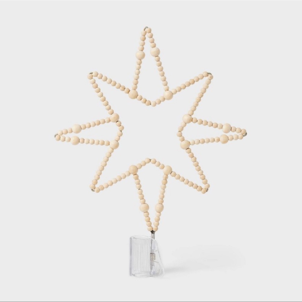 Studio McGee Wood Bead Christmas Tree Topper
